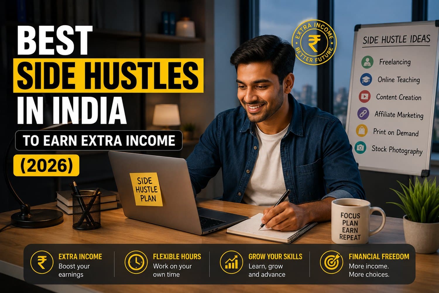 Best Side Hustles in India to Earn Extra Income (2026)