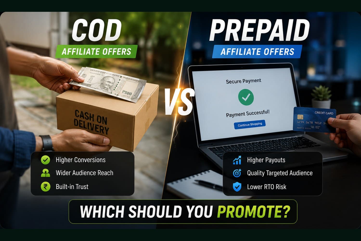 COD vs Prepaid Affiliate Offers in India: Which Should You Promote?
