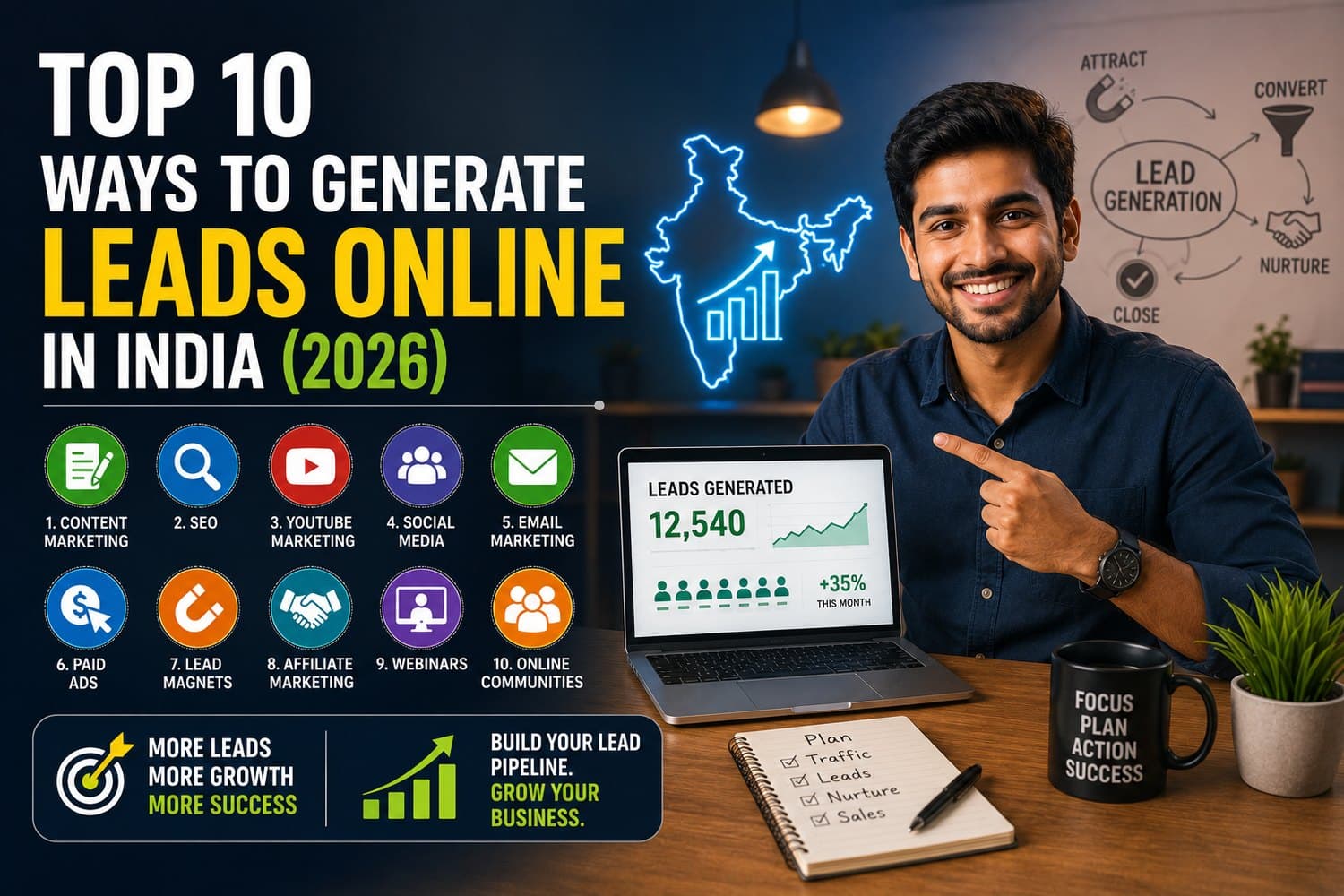 Top 10 Ways to Generate Leads Online in India (2026)