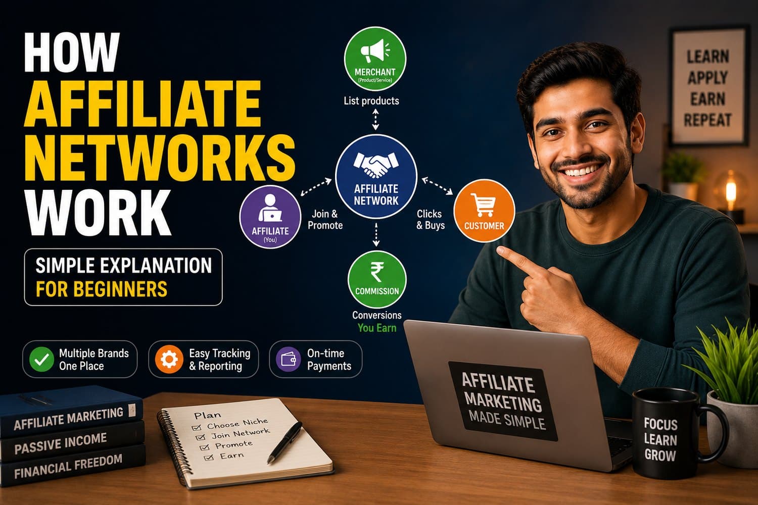 How Affiliate Networks Work (Simple Explanation for Beginners)