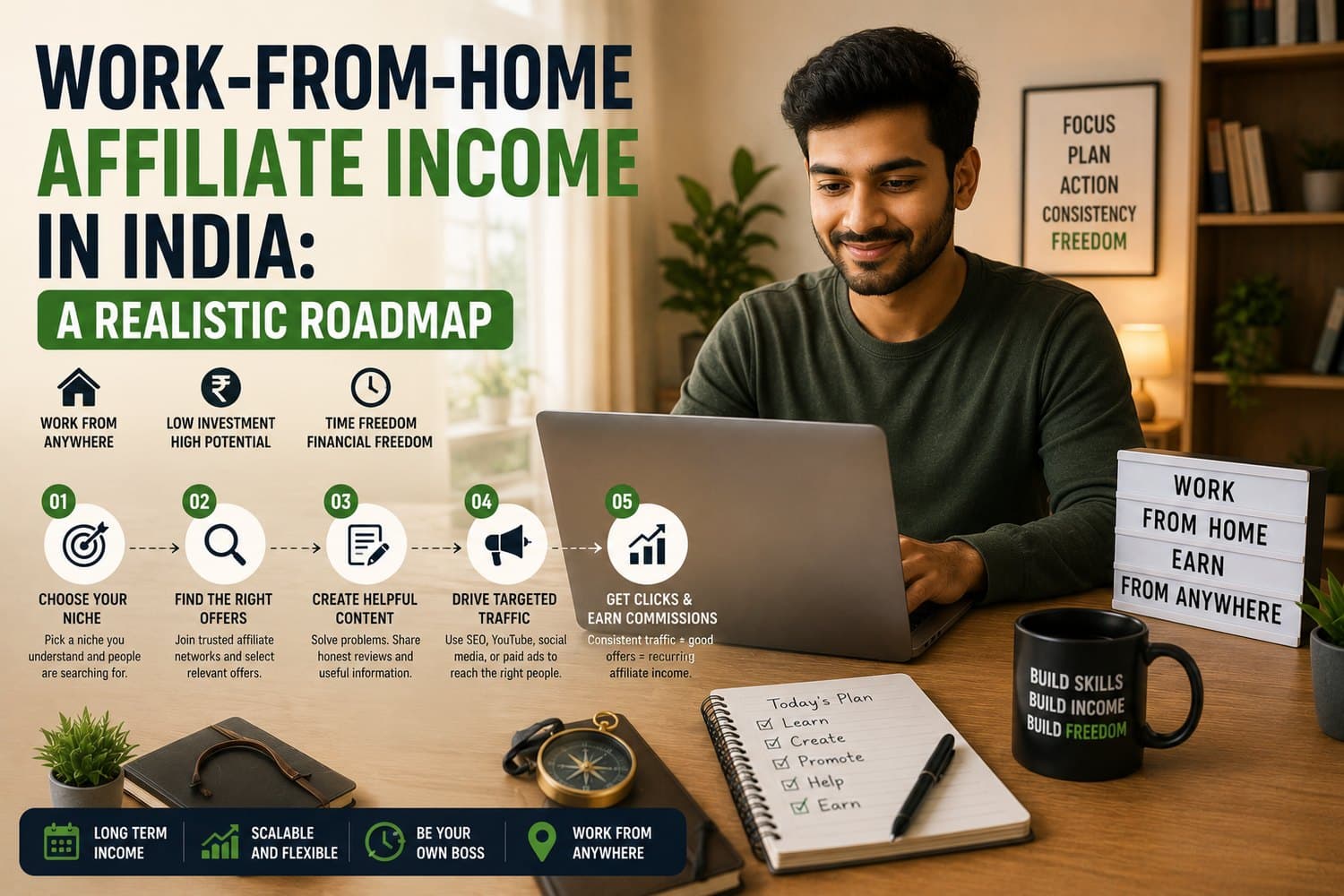 Work-From-Home Affiliate Income in India: A Realistic Roadmap