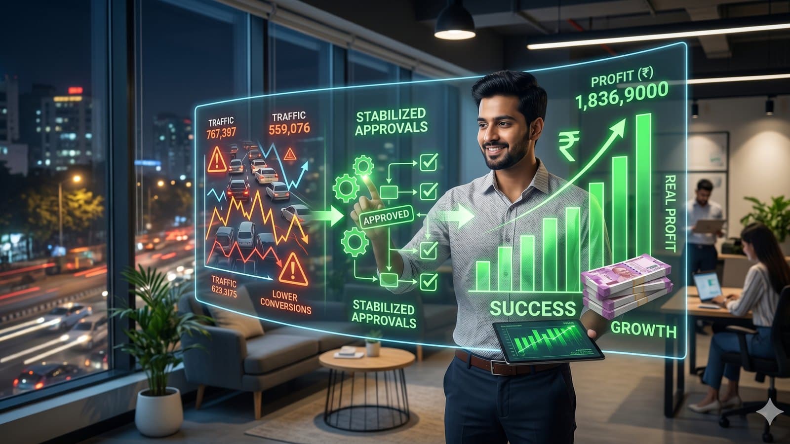 Stabilized approvals turned traffic into real profit