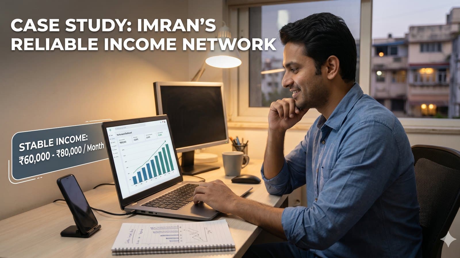 A steady ₹60,000 to ₹80,000 per month